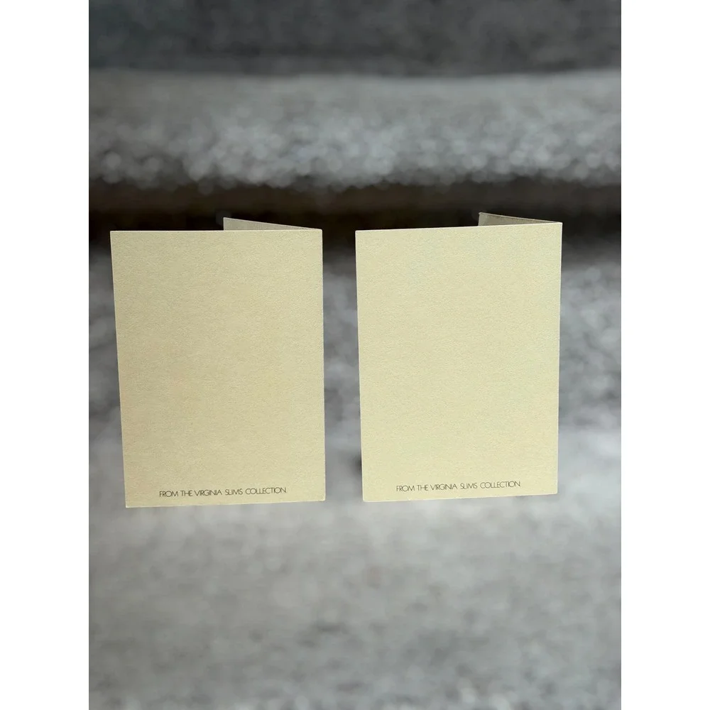 1970s Virginia Slims Collection Vintage Note Cards Fashion Advertising Ephemera